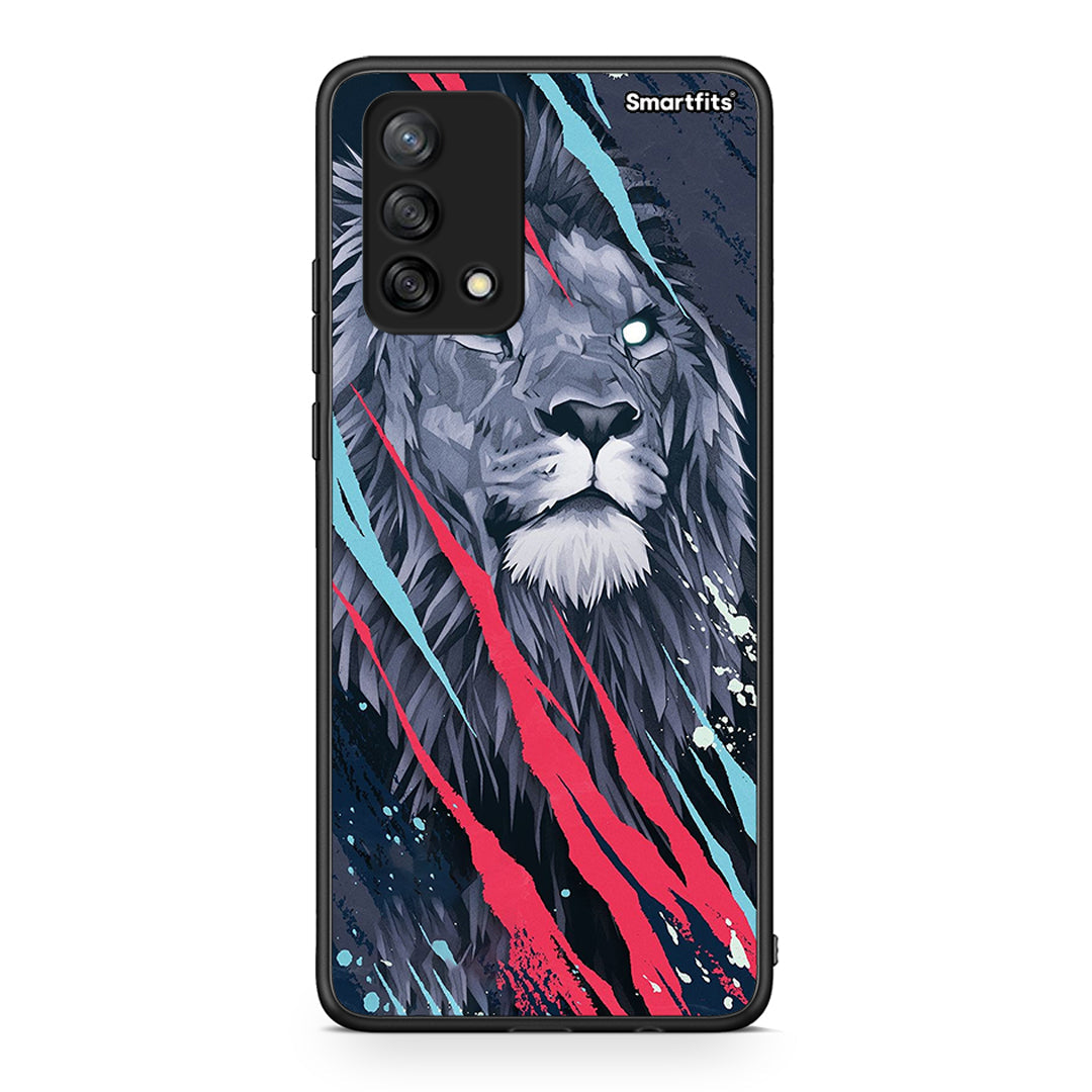 4 - Oppo A74 4G Lion Designer PopArt case, cover, bumper