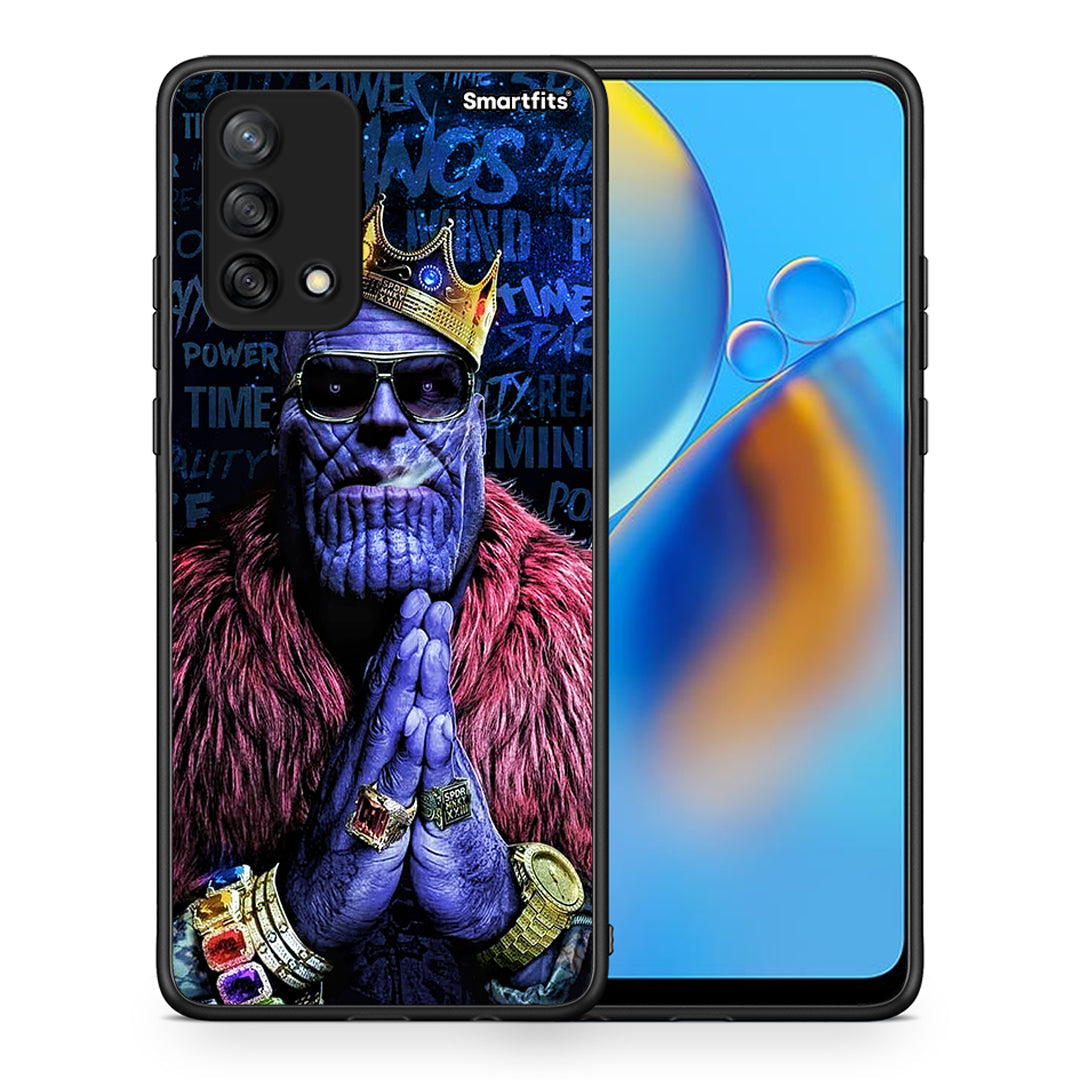 Θήκη Oppo A74 4G Thanos PopArt από τη Smartfits με σχέδιο στο πίσω μέρος και μαύρο περίβλημα | Oppo A74 4G Thanos PopArt case with colorful back and black bezels