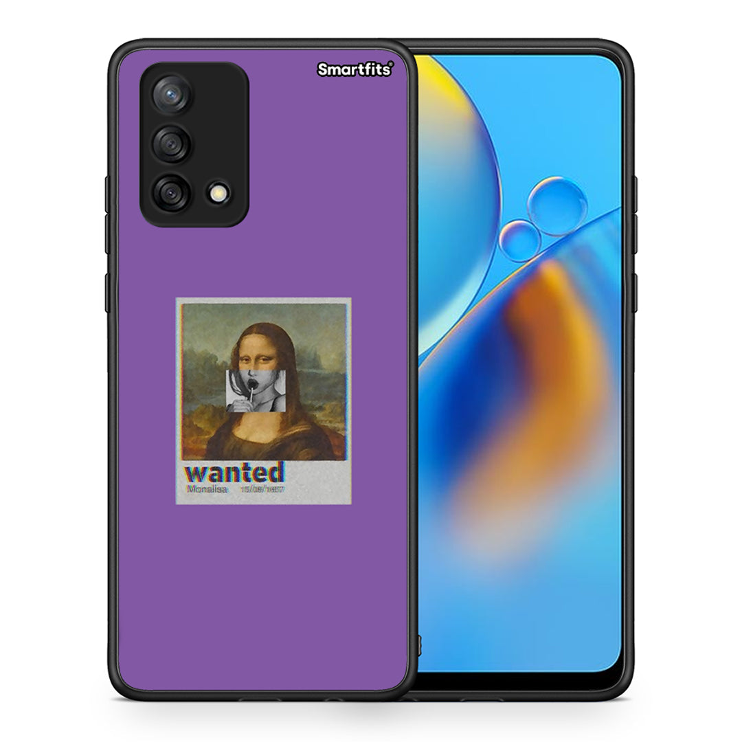Θήκη Oppo A74 4G Monalisa Popart από τη Smartfits με σχέδιο στο πίσω μέρος και μαύρο περίβλημα | Oppo A74 4G Monalisa Popart case with colorful back and black bezels