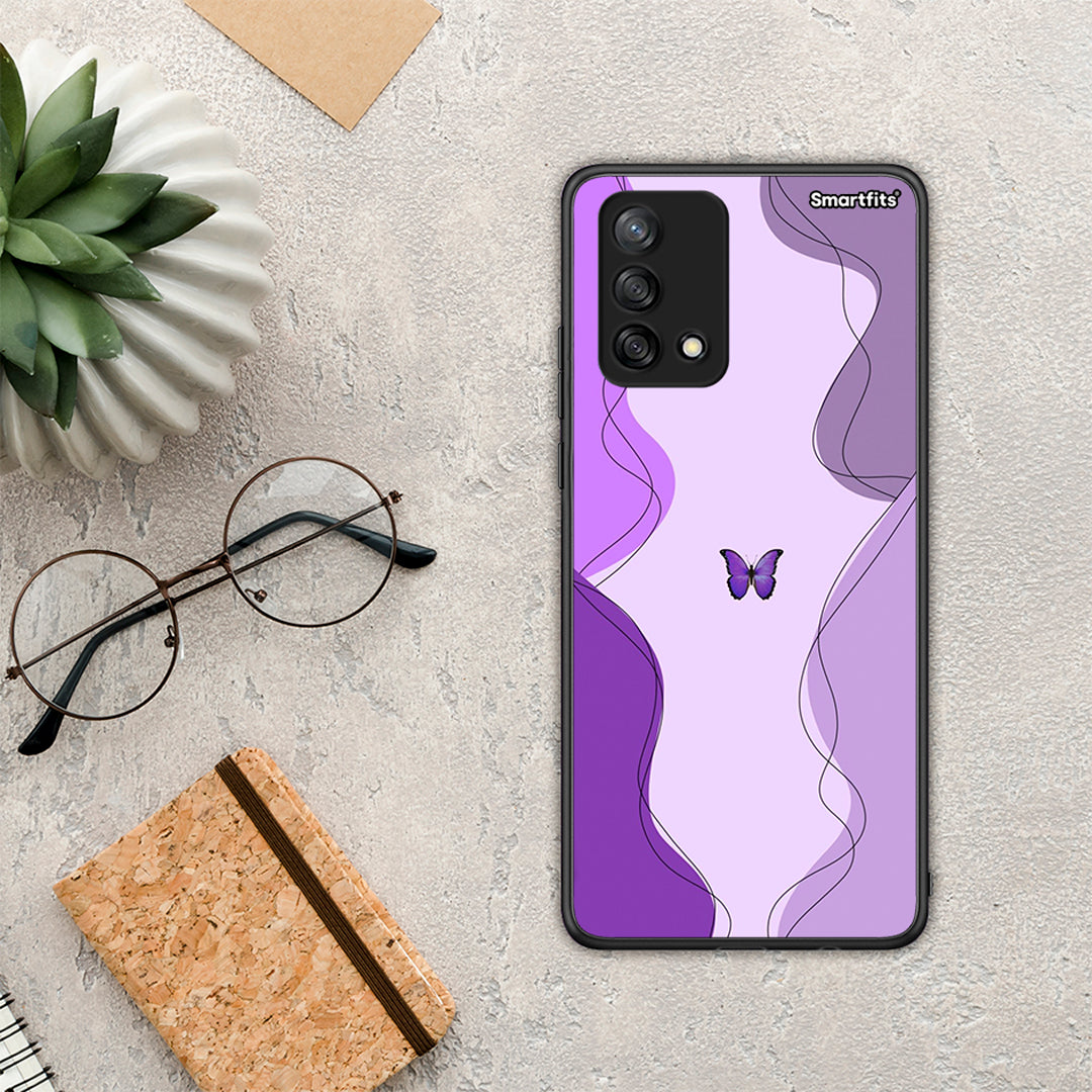 Purple Mariposa - Oppo A74 4G θήκη