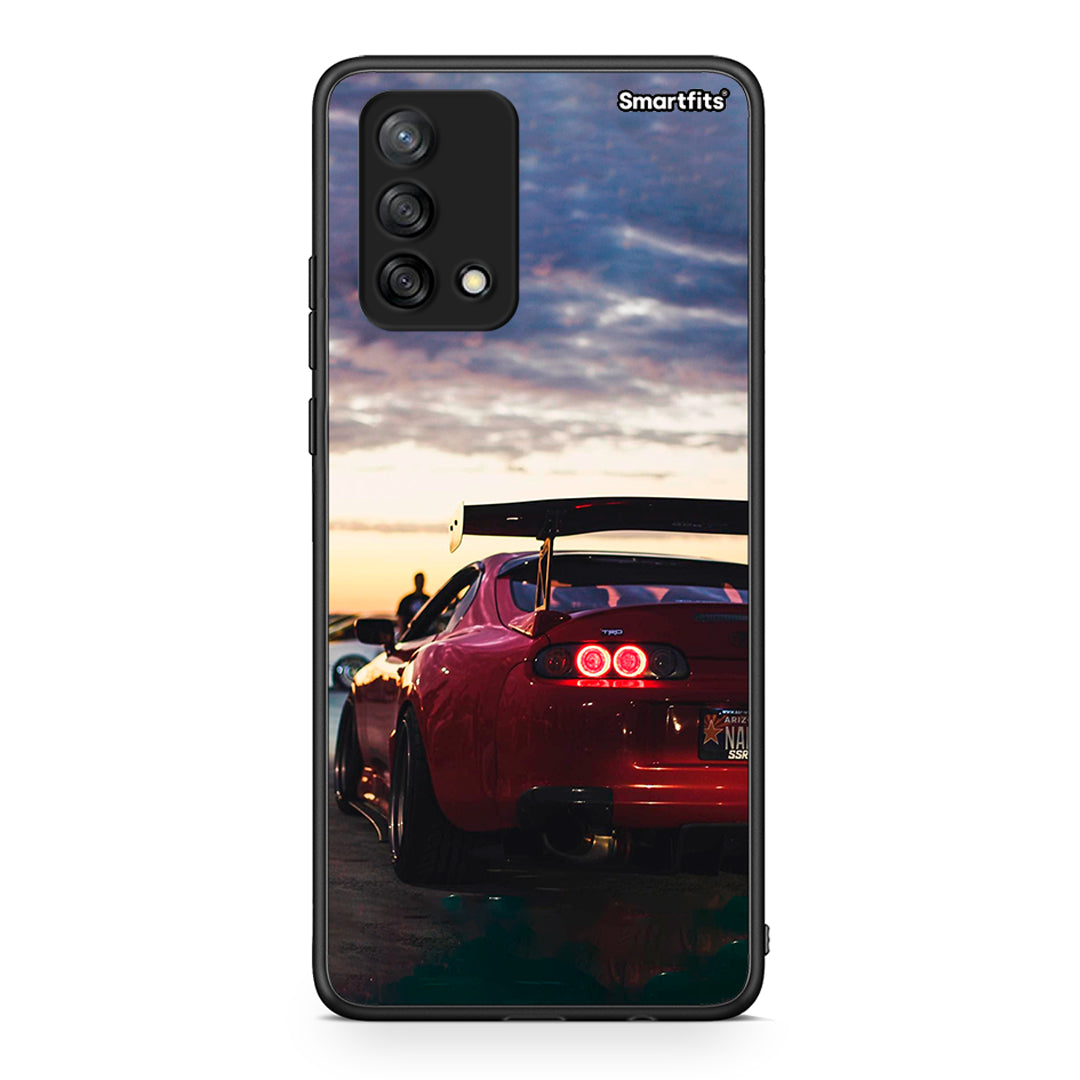 Oppo A74 4G Racing Supra θήκη από τη Smartfits με σχέδιο στο πίσω μέρος και μαύρο περίβλημα | Smartphone case with colorful back and black bezels by Smartfits