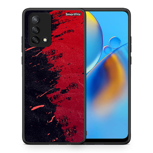 Red Paint - Oppo A74 4G θήκη