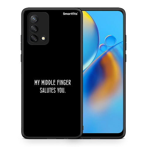 Θήκη Oppo A74 4G Salute από τη Smartfits με σχέδιο στο πίσω μέρος και μαύρο περίβλημα | Oppo A74 4G Salute case with colorful back and black bezels