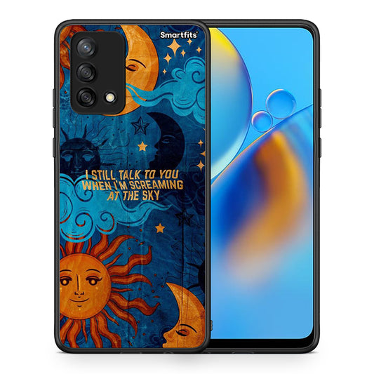 Θήκη Oppo A74 4G Screaming Sky από τη Smartfits με σχέδιο στο πίσω μέρος και μαύρο περίβλημα | Oppo A74 4G Screaming Sky case with colorful back and black bezels
