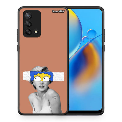 Θήκη Oppo A74 4G Sim Merilyn από τη Smartfits με σχέδιο στο πίσω μέρος και μαύρο περίβλημα | Oppo A74 4G Sim Merilyn case with colorful back and black bezels