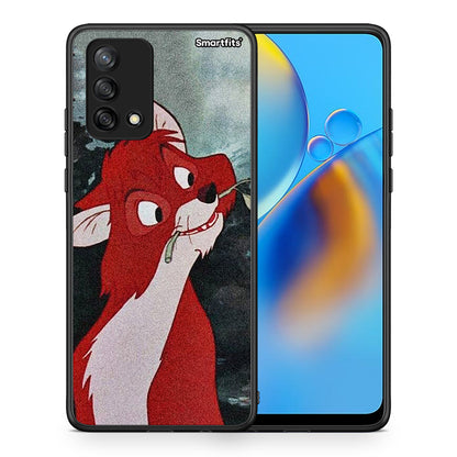 Θήκη Oppo A74 4G Tod And Vixey Love 1 από τη Smartfits με σχέδιο στο πίσω μέρος και μαύρο περίβλημα | Oppo A74 4G Tod And Vixey Love 1 case with colorful back and black bezels