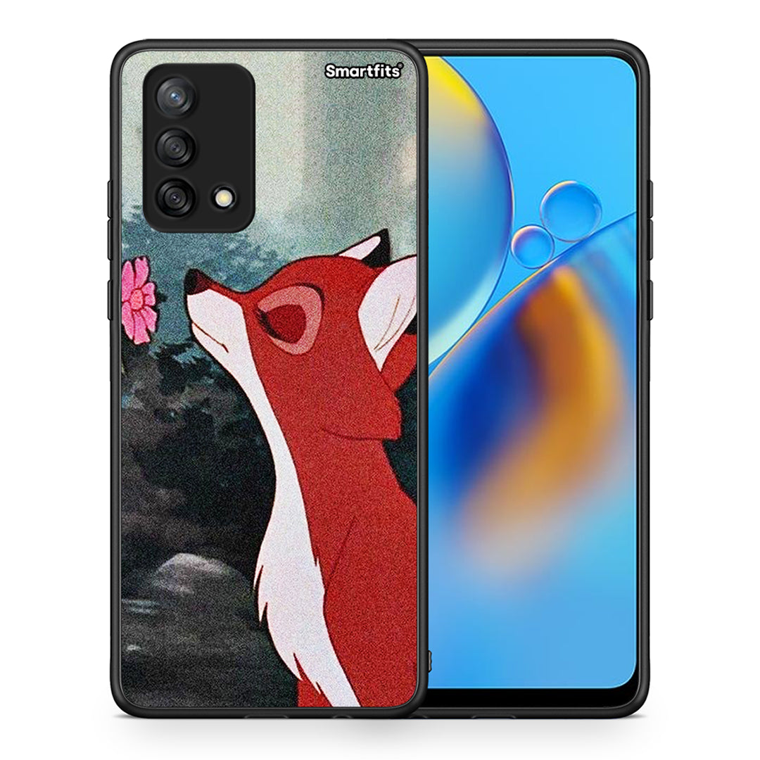 Θήκη Oppo A74 4G Tod And Vixey Love 2 από τη Smartfits με σχέδιο στο πίσω μέρος και μαύρο περίβλημα | Oppo A74 4G Tod And Vixey Love 2 case with colorful back and black bezels