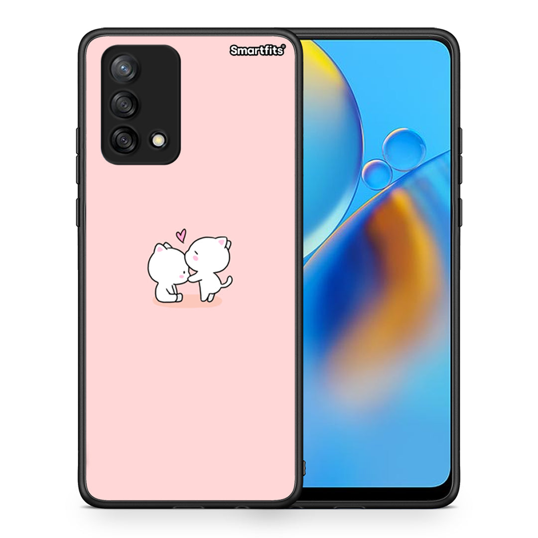 Θήκη Oppo A74 4G Love Valentine από τη Smartfits με σχέδιο στο πίσω μέρος και μαύρο περίβλημα | Oppo A74 4G Love Valentine case with colorful back and black bezels