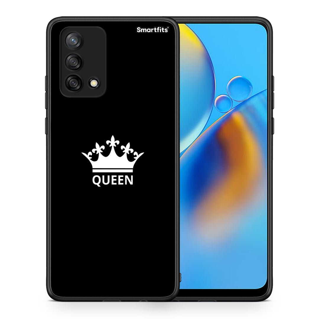 Θήκη Oppo A74 4G Queen Valentine από τη Smartfits με σχέδιο στο πίσω μέρος και μαύρο περίβλημα | Oppo A74 4G Queen Valentine case with colorful back and black bezels