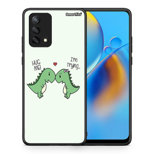 Θήκη Oppo A74 4G Rex Valentine από τη Smartfits με σχέδιο στο πίσω μέρος και μαύρο περίβλημα | Oppo A74 4G Rex Valentine case with colorful back and black bezels