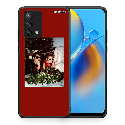 Θήκη Oppo A74 4G Waiting For Xmas από τη Smartfits με σχέδιο στο πίσω μέρος και μαύρο περίβλημα | Oppo A74 4G Waiting For Xmas case with colorful back and black bezels