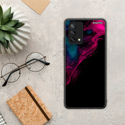 Watercolor Pink Black - Oppo A74 4G θήκη
