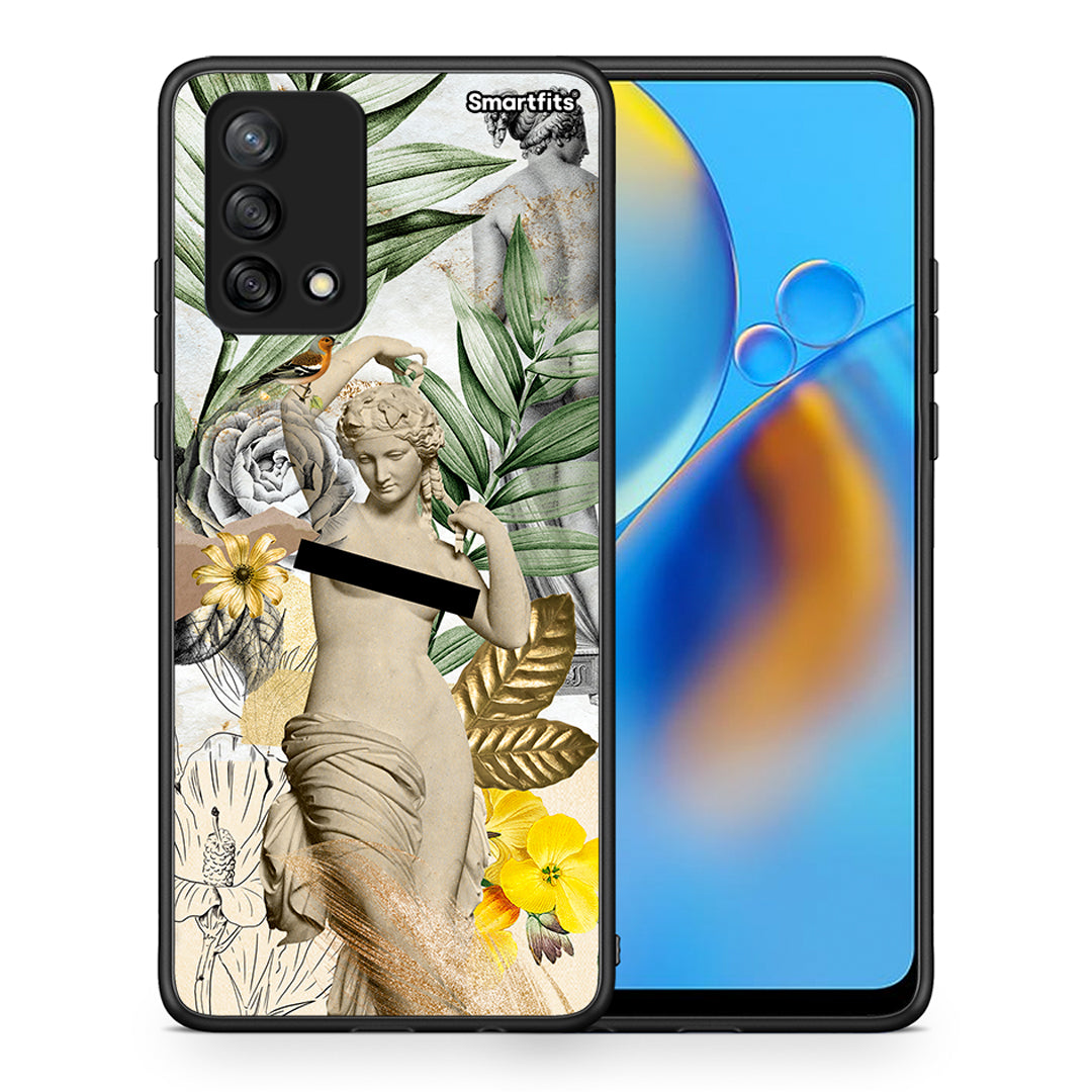 Θήκη Oppo A74 4G Woman Statue από τη Smartfits με σχέδιο στο πίσω μέρος και μαύρο περίβλημα | Oppo A74 4G Woman Statue case with colorful back and black bezels