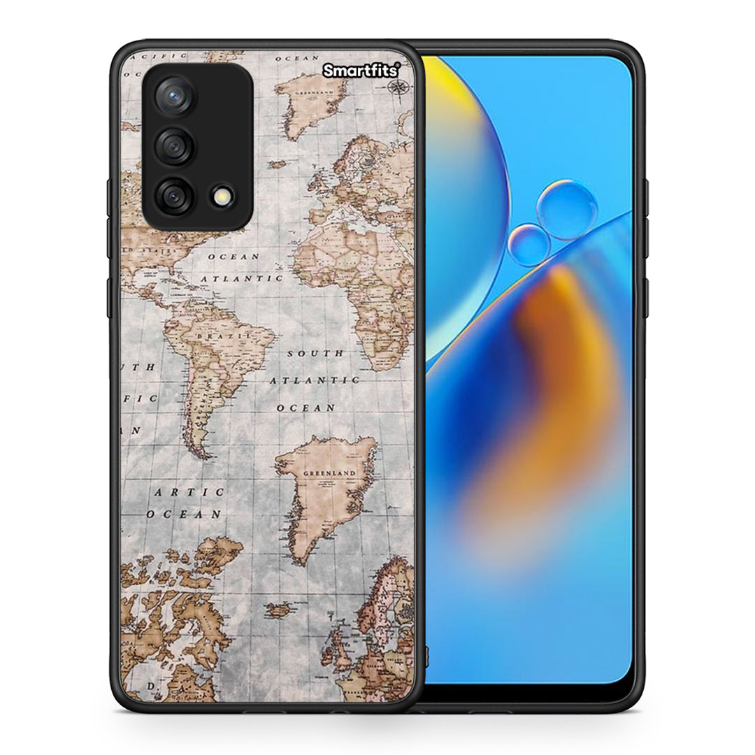 World Map - Oppo A74 4G θήκη