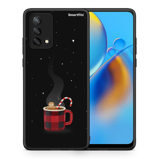 Θήκη Oppo A74 4G Xmas Bathing από τη Smartfits με σχέδιο στο πίσω μέρος και μαύρο περίβλημα | Oppo A74 4G Xmas Bathing case with colorful back and black bezels