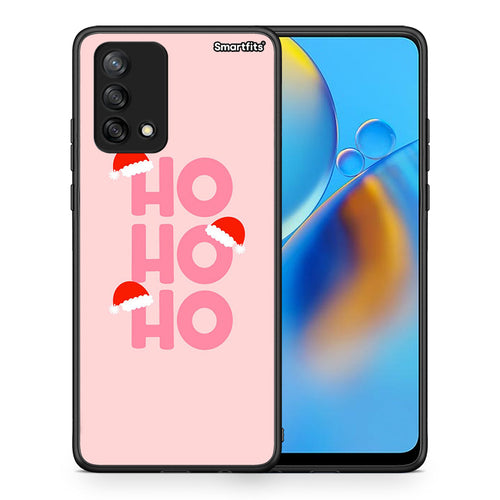 Θήκη Oppo A74 4G Xmas Ho Ho Ho από τη Smartfits με σχέδιο στο πίσω μέρος και μαύρο περίβλημα | Oppo A74 4G Xmas Ho Ho Ho case with colorful back and black bezels