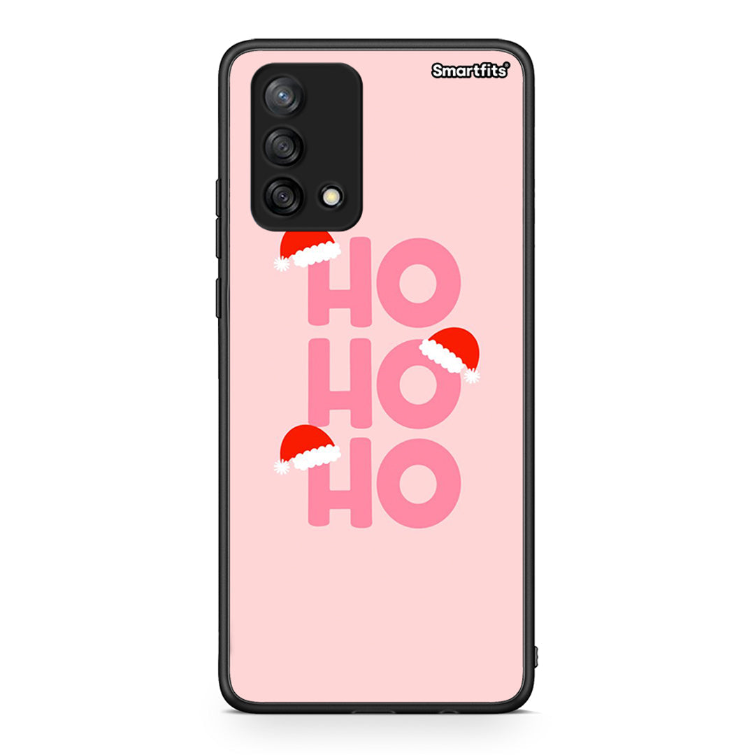 Oppo A74 4G Xmas Ho Ho Ho θήκη από τη Smartfits με σχέδιο στο πίσω μέρος και μαύρο περίβλημα | Smartphone case with colorful back and black bezels by Smartfits
