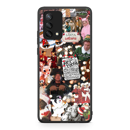 Oppo A74 4G Xmas Movies θήκη από τη Smartfits με σχέδιο στο πίσω μέρος και μαύρο περίβλημα | Smartphone case with colorful back and black bezels by Smartfits