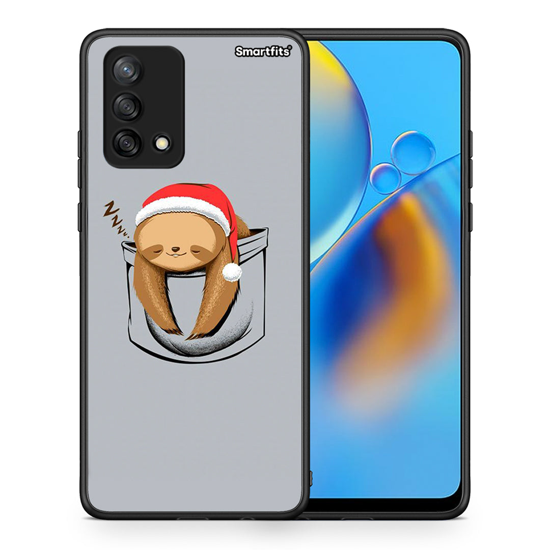 Θήκη Oppo A74 4G Xmas Zzzz από τη Smartfits με σχέδιο στο πίσω μέρος και μαύρο περίβλημα | Oppo A74 4G Xmas Zzzz case with colorful back and black bezels