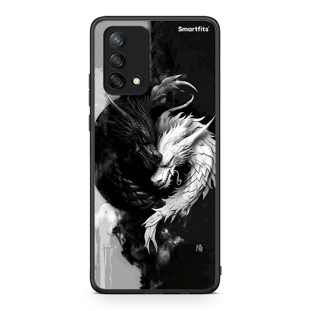 Oppo A74 4G Yin Yang Θήκη από τη Smartfits με σχέδιο στο πίσω μέρος και μαύρο περίβλημα | Smartphone case with colorful back and black bezels by Smartfits