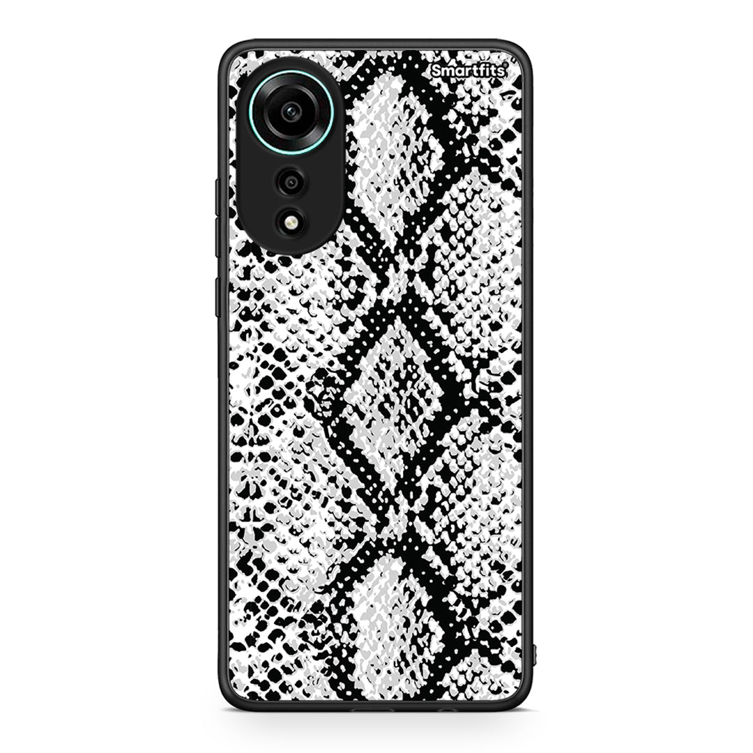 24 - Oppo A78 4G White Snake Animal case, cover, bumper