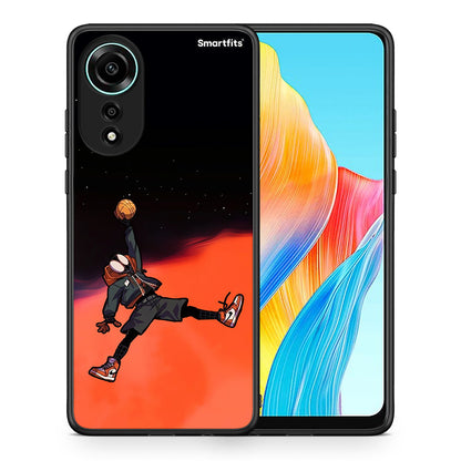 Θήκη Oppo A78 4G Basketball Hero από τη Smartfits με σχέδιο στο πίσω μέρος και μαύρο περίβλημα | Oppo A78 4G Basketball Hero case with colorful back and black bezels