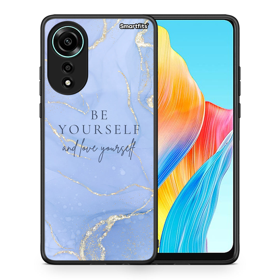 Θήκη Oppo A78 4G Be Yourself από τη Smartfits με σχέδιο στο πίσω μέρος και μαύρο περίβλημα | Oppo A78 4G Be Yourself case with colorful back and black bezels