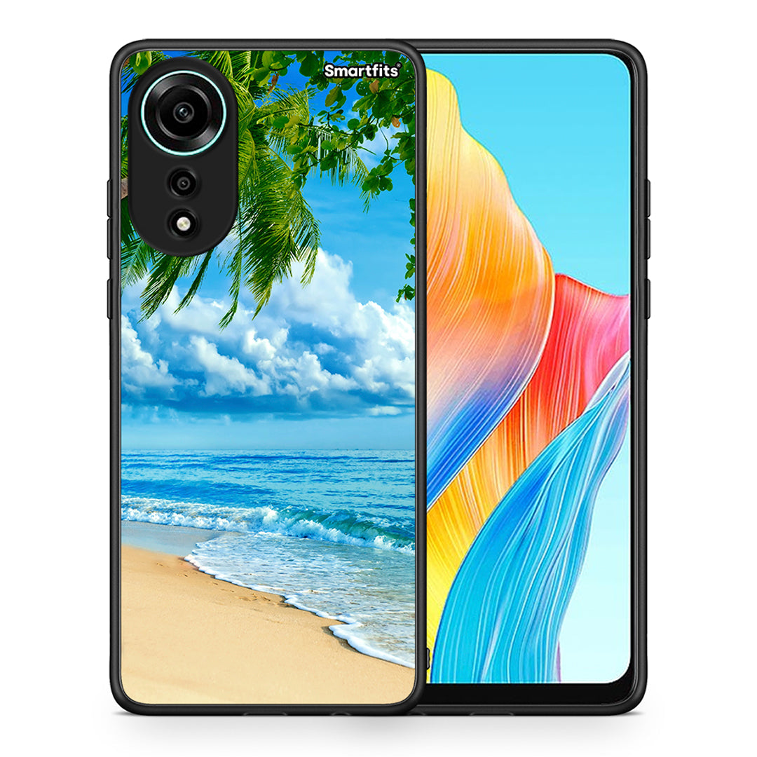 Θήκη Oppo A78 4G Beautiful Beach από τη Smartfits με σχέδιο στο πίσω μέρος και μαύρο περίβλημα | Oppo A78 4G Beautiful Beach case with colorful back and black bezels