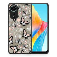 Thumbnail for Θήκη Oppo A78 4G Butterflies Boho από τη Smartfits με σχέδιο στο πίσω μέρος και μαύρο περίβλημα | Oppo A78 4G Butterflies Boho case with colorful back and black bezels