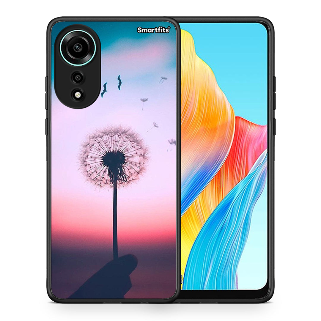 Θήκη Oppo A78 4G Wish Boho από τη Smartfits με σχέδιο στο πίσω μέρος και μαύρο περίβλημα | Oppo A78 4G Wish Boho case with colorful back and black bezels