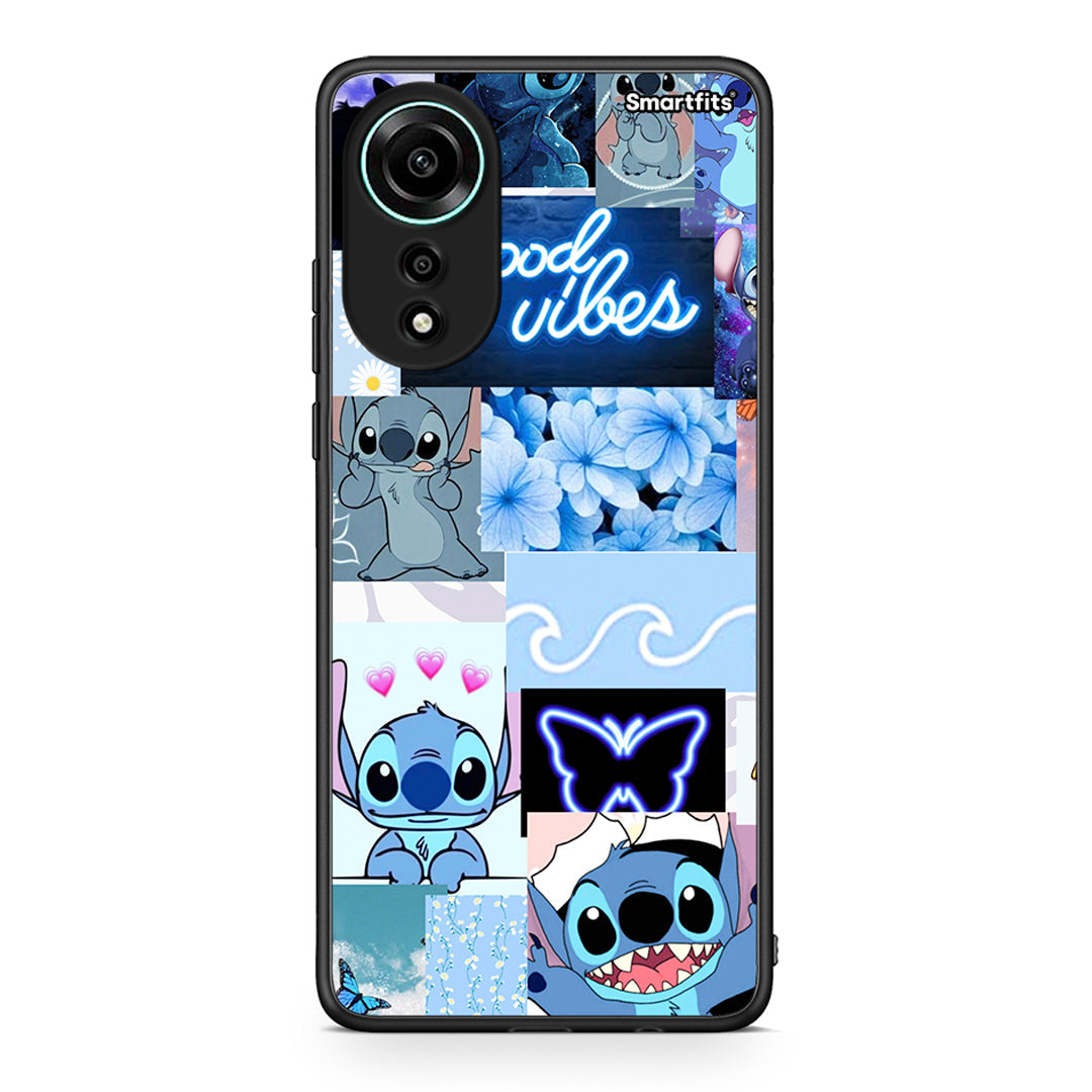 Oppo A78 4G Collage Good Vibes Θήκη Αγίου Βαλεντίνου από τη Smartfits με σχέδιο στο πίσω μέρος και μαύρο περίβλημα | Smartphone case with colorful back and black bezels by Smartfits