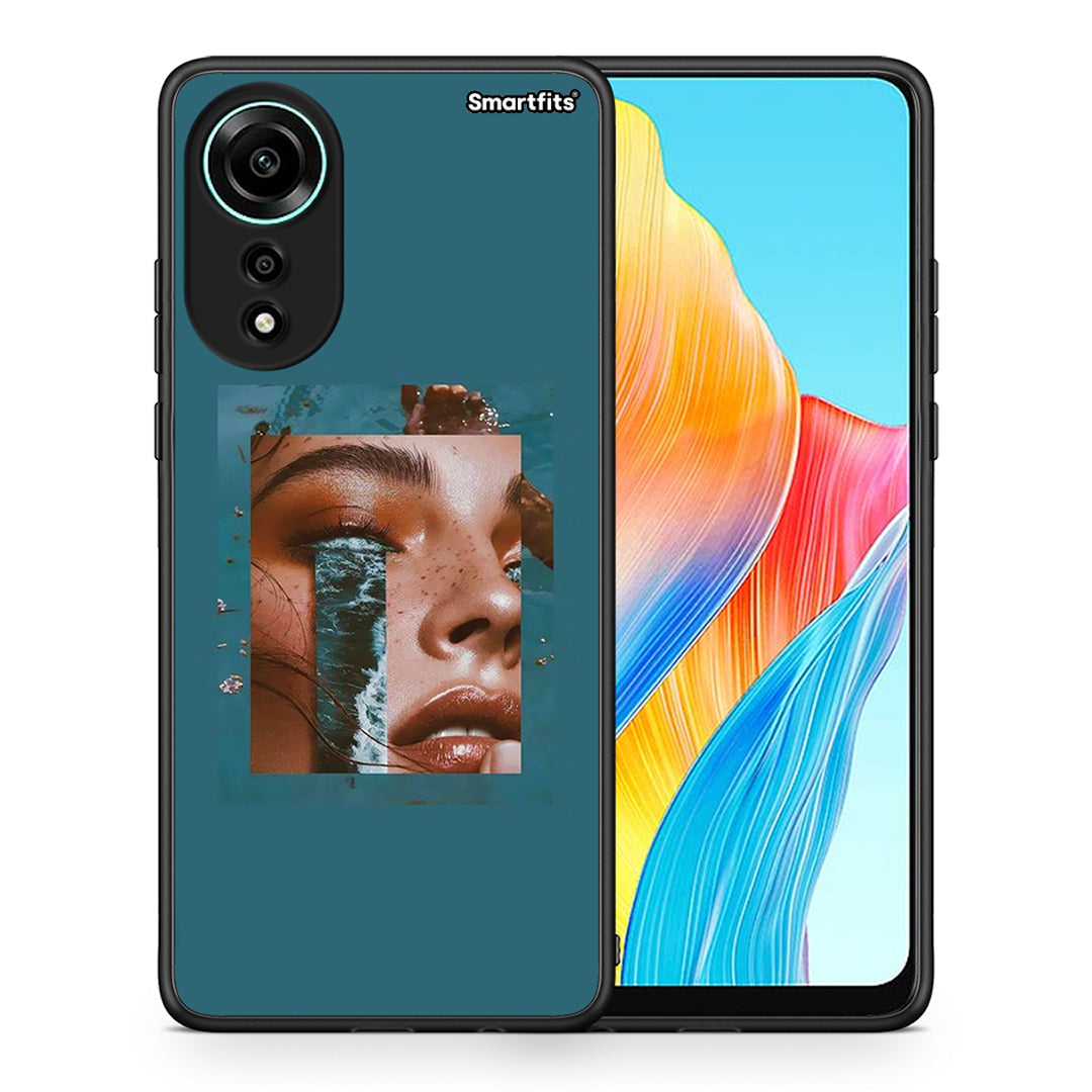 Θήκη Oppo A78 4G Cry An Ocean από τη Smartfits με σχέδιο στο πίσω μέρος και μαύρο περίβλημα | Oppo A78 4G Cry An Ocean case with colorful back and black bezels