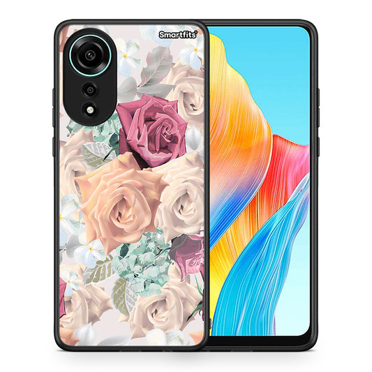 Θήκη Oppo A78 4G Bouquet Floral από τη Smartfits με σχέδιο στο πίσω μέρος και μαύρο περίβλημα | Oppo A78 4G Bouquet Floral case with colorful back and black bezels