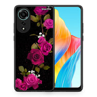 Thumbnail for Θήκη Oppo A78 4G Red Roses Flower από τη Smartfits με σχέδιο στο πίσω μέρος και μαύρο περίβλημα | Oppo A78 4G Red Roses Flower case with colorful back and black bezels