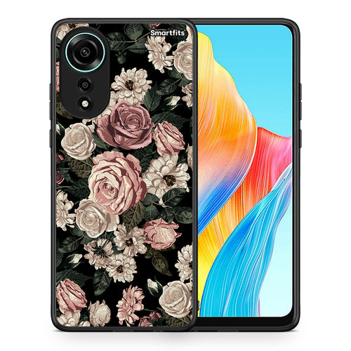 Θήκη Oppo A78 4G Wild Roses Flower από τη Smartfits με σχέδιο στο πίσω μέρος και μαύρο περίβλημα | Oppo A78 4G Wild Roses Flower case with colorful back and black bezels