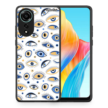 Θήκη Oppo A78 4G Ftou Ftou από τη Smartfits με σχέδιο στο πίσω μέρος και μαύρο περίβλημα | Oppo A78 4G Ftou Ftou case with colorful back and black bezels