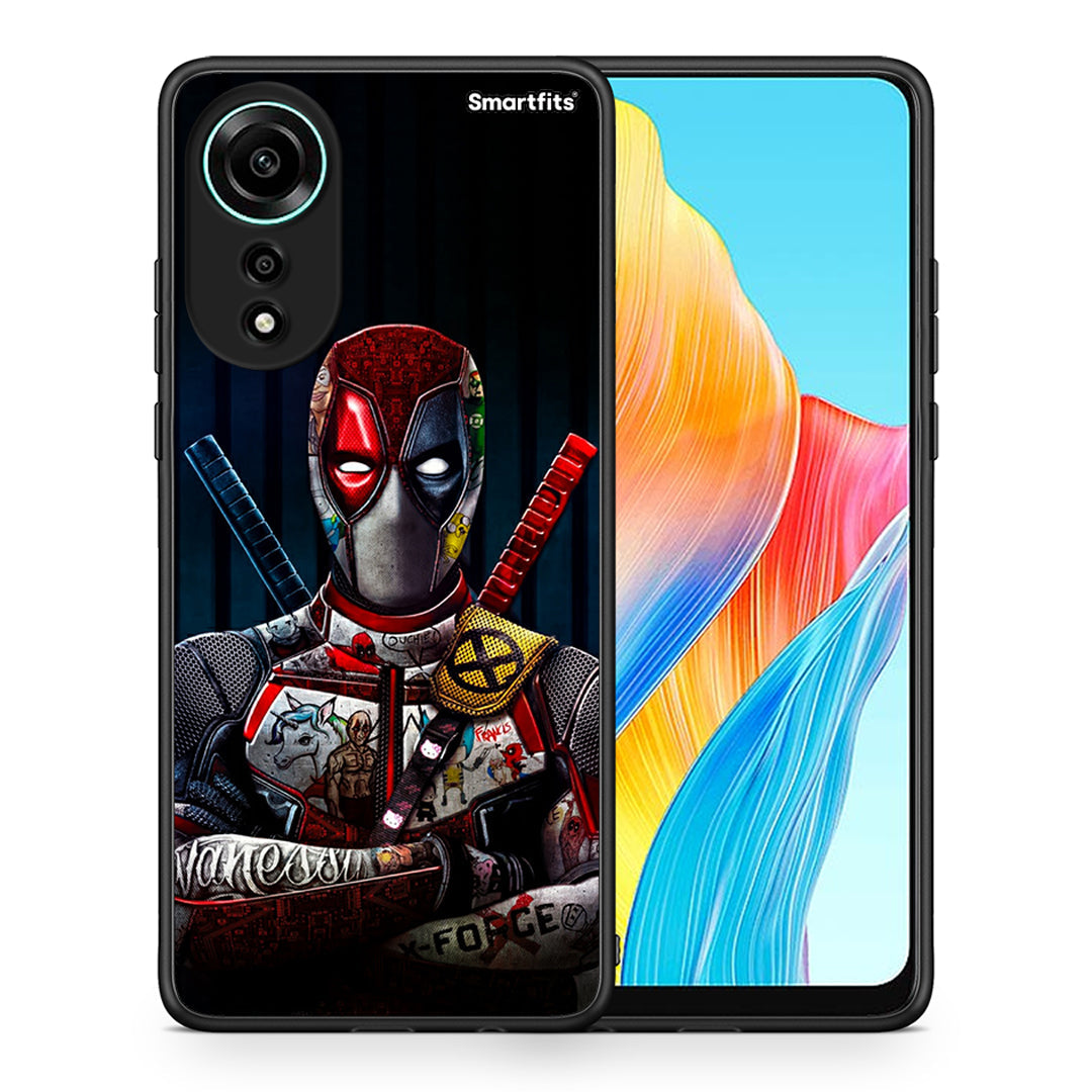 Θήκη Oppo A78 4G Funny Guy από τη Smartfits με σχέδιο στο πίσω μέρος και μαύρο περίβλημα | Oppo A78 4G Funny Guy case with colorful back and black bezels
