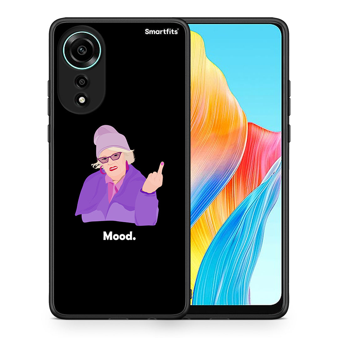 Θήκη Oppo A78 4G Grandma Mood Black από τη Smartfits με σχέδιο στο πίσω μέρος και μαύρο περίβλημα | Oppo A78 4G Grandma Mood Black case with colorful back and black bezels