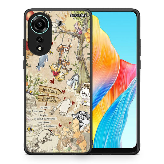 Θήκη Oppo A78 4G Happy Friends από τη Smartfits με σχέδιο στο πίσω μέρος και μαύρο περίβλημα | Oppo A78 4G Happy Friends case with colorful back and black bezels