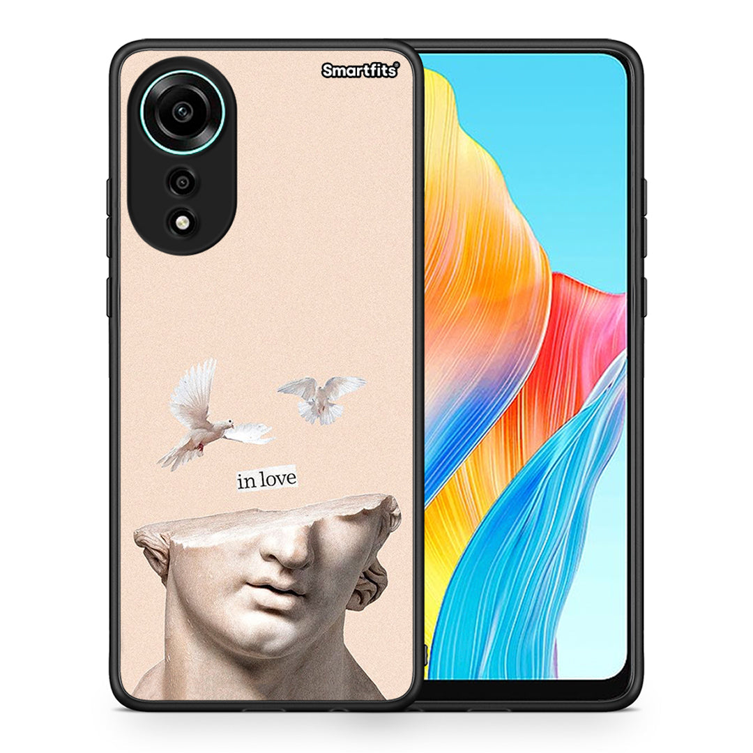 Θήκη Oppo A78 4G In Love από τη Smartfits με σχέδιο στο πίσω μέρος και μαύρο περίβλημα | Oppo A78 4G In Love case with colorful back and black bezels