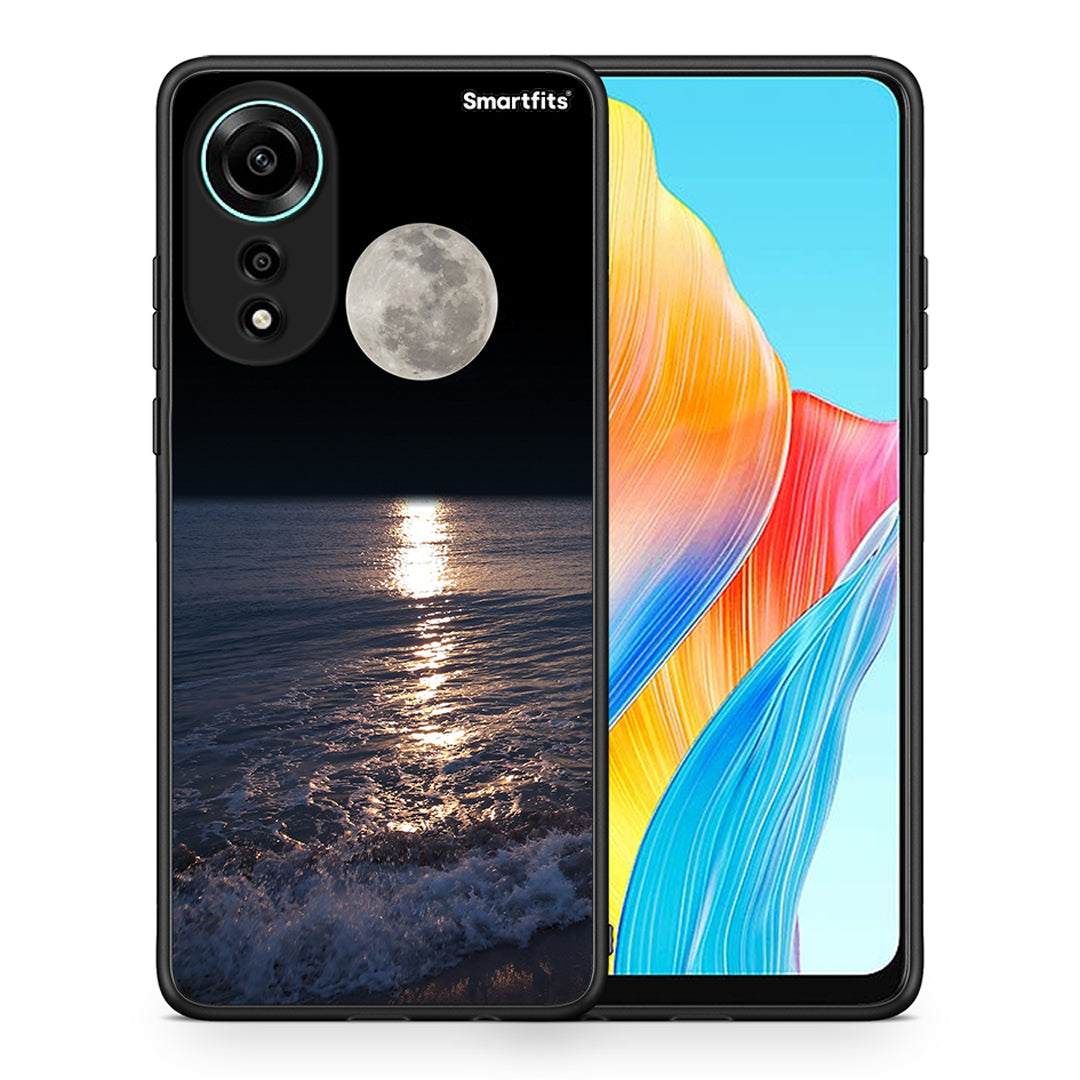 Θήκη Oppo A78 4G Moon Landscape από τη Smartfits με σχέδιο στο πίσω μέρος και μαύρο περίβλημα | Oppo A78 4G Moon Landscape case with colorful back and black bezels