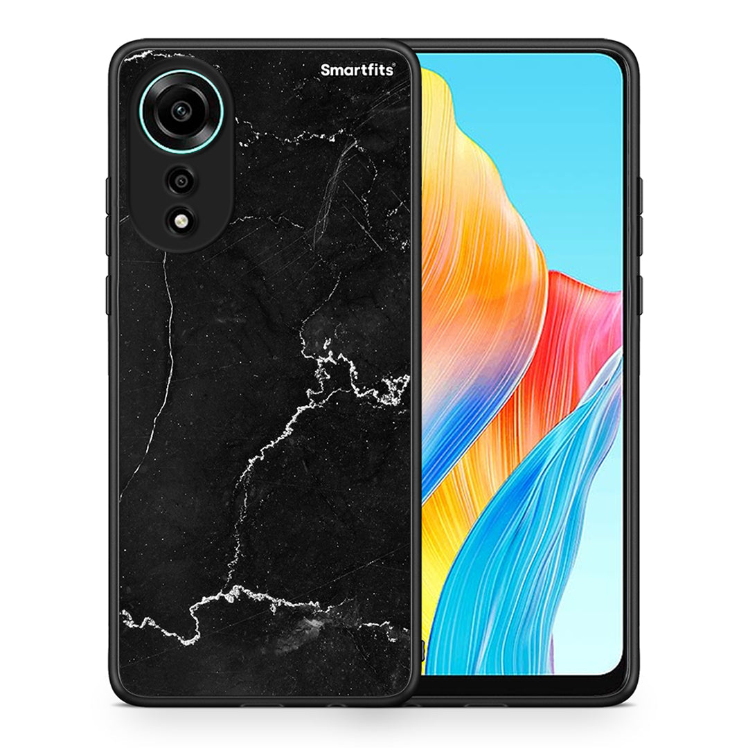 Θήκη Oppo A78 4G Marble Black από τη Smartfits με σχέδιο στο πίσω μέρος και μαύρο περίβλημα | Oppo A78 4G Marble Black case with colorful back and black bezels