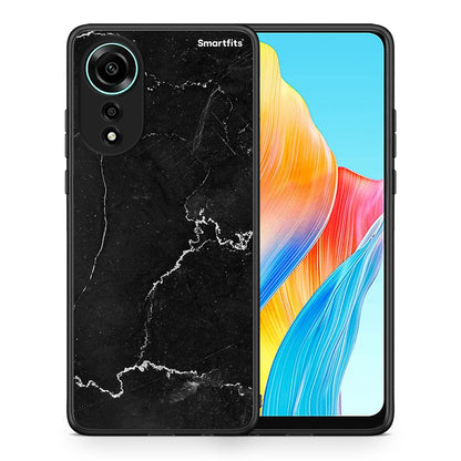 Θήκη Oppo A78 4G Marble Black από τη Smartfits με σχέδιο στο πίσω μέρος και μαύρο περίβλημα | Oppo A78 4G Marble Black case with colorful back and black bezels