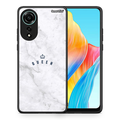 Θήκη Oppo A78 4G Queen Marble από τη Smartfits με σχέδιο στο πίσω μέρος και μαύρο περίβλημα | Oppo A78 4G Queen Marble case with colorful back and black bezels