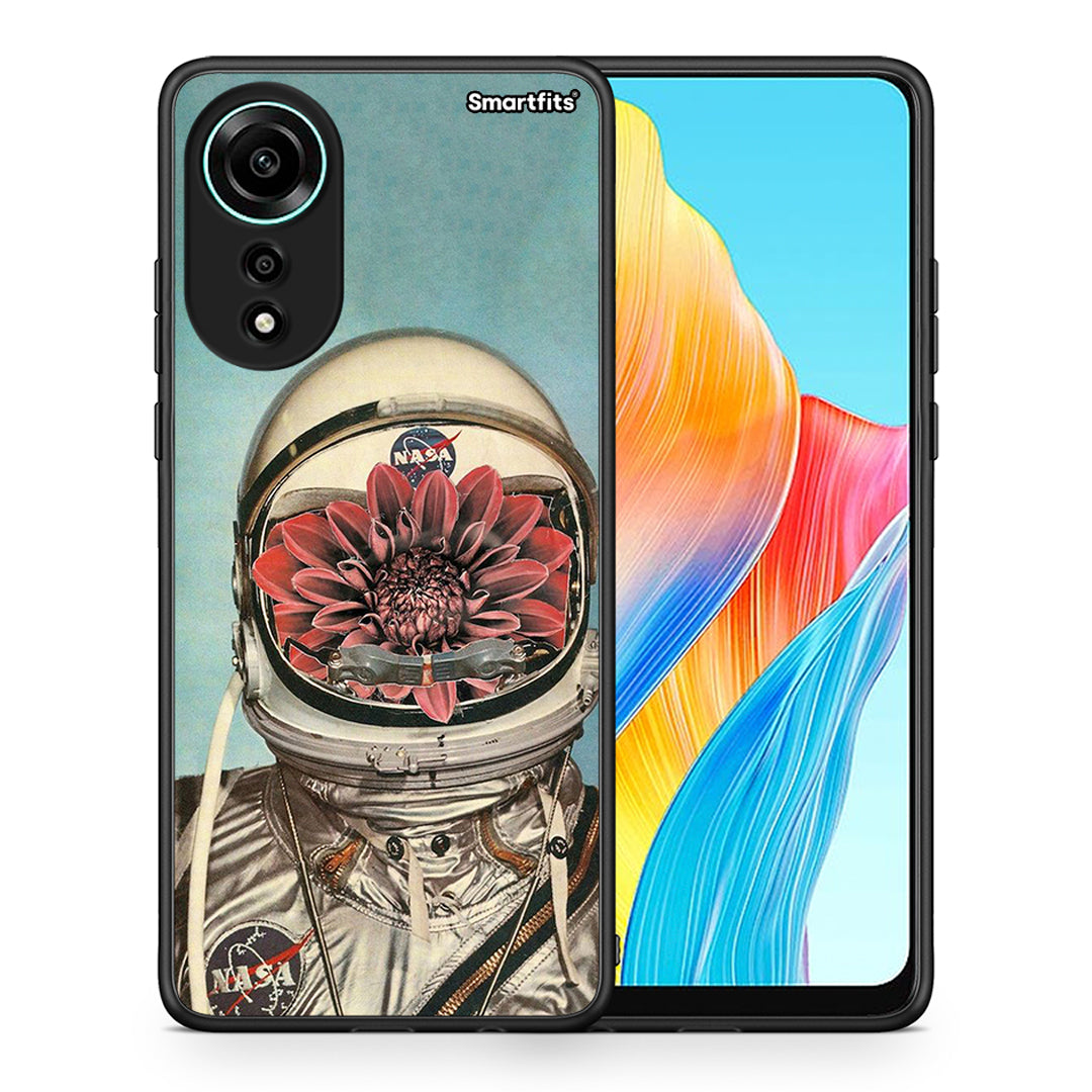 Θήκη Oppo A78 4G Nasa Bloom από τη Smartfits με σχέδιο στο πίσω μέρος και μαύρο περίβλημα | Oppo A78 4G Nasa Bloom case with colorful back and black bezels