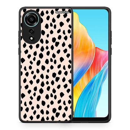 Θήκη Oppo A78 4G New Polka Dots από τη Smartfits με σχέδιο στο πίσω μέρος και μαύρο περίβλημα | Oppo A78 4G New Polka Dots case with colorful back and black bezels