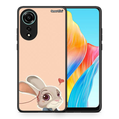 Θήκη Oppo A78 4G Nick Wilde And Judy Hopps Love 2 από τη Smartfits με σχέδιο στο πίσω μέρος και μαύρο περίβλημα | Oppo A78 4G Nick Wilde And Judy Hopps Love 2 case with colorful back and black bezels