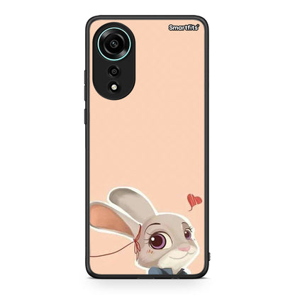 Oppo A78 4G Nick Wilde And Judy Hopps Love 2 θήκη από τη Smartfits με σχέδιο στο πίσω μέρος και μαύρο περίβλημα | Smartphone case with colorful back and black bezels by Smartfits