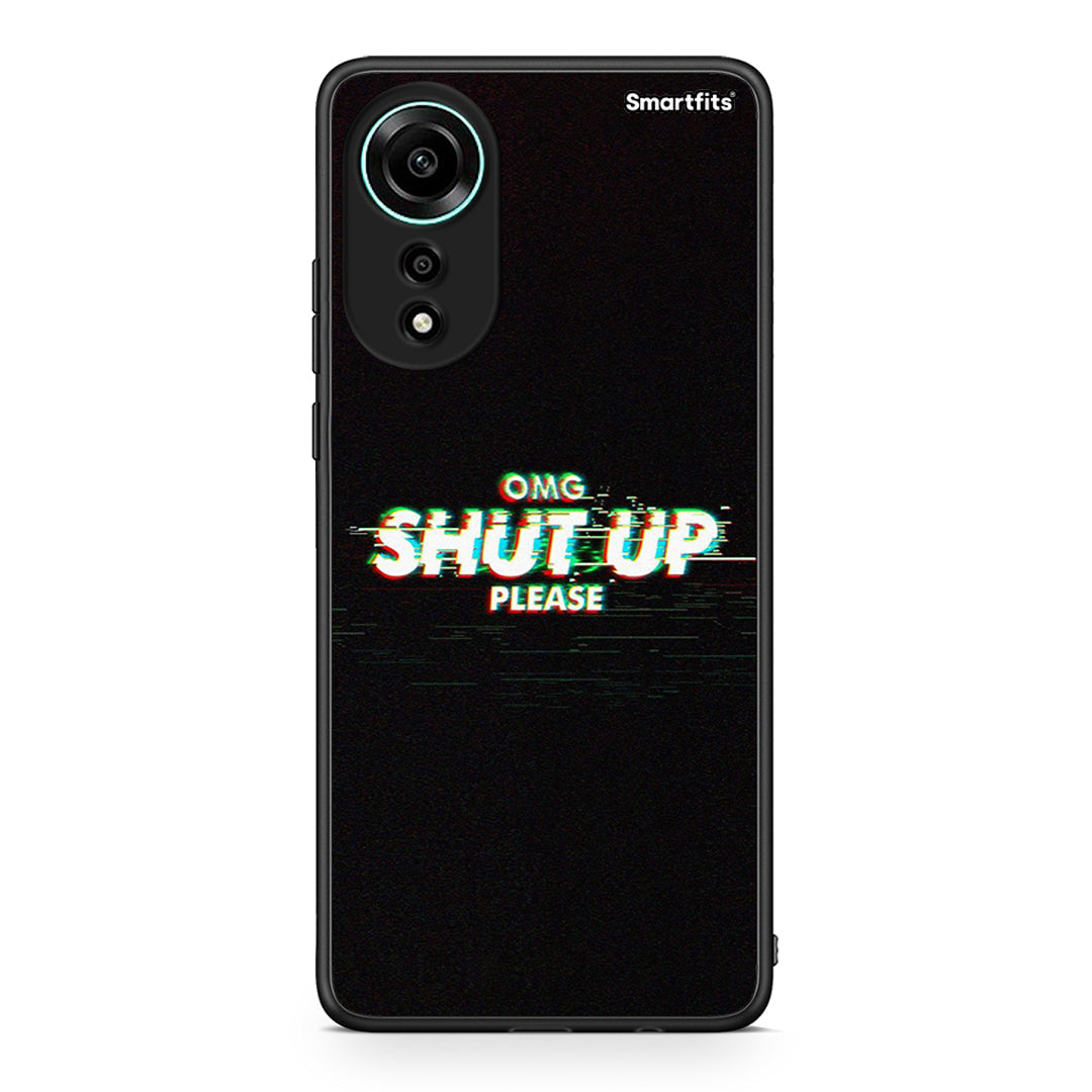 Oppo A78 4G OMG ShutUp θήκη από τη Smartfits με σχέδιο στο πίσω μέρος και μαύρο περίβλημα | Smartphone case with colorful back and black bezels by Smartfits