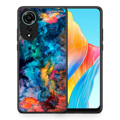 Θήκη Oppo A78 4G Crayola Paint από τη Smartfits με σχέδιο στο πίσω μέρος και μαύρο περίβλημα | Oppo A78 4G Crayola Paint case with colorful back and black bezels